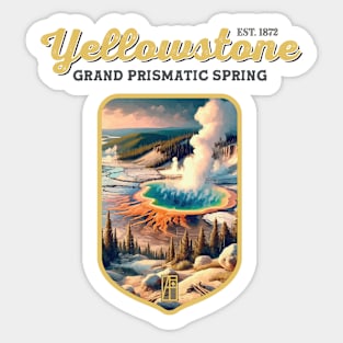 USA - NATIONAL PARK - YELLOWSTONE Grand Prismatic Spring - 4 Sticker